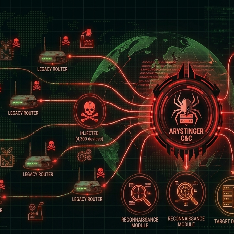 AryStinger — The Botnet Turning Decade-Old Routers Into Covert Reconnaissance Infrastructure for Attackers